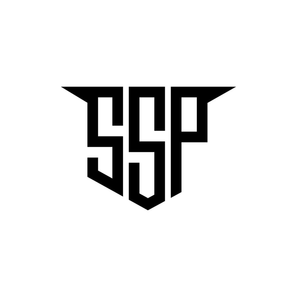 SSP letter logo design with white background in illustrator, logo modern alphabet font overlap style, calligraphy designs for logo, Poster, Invitation, etc. vector