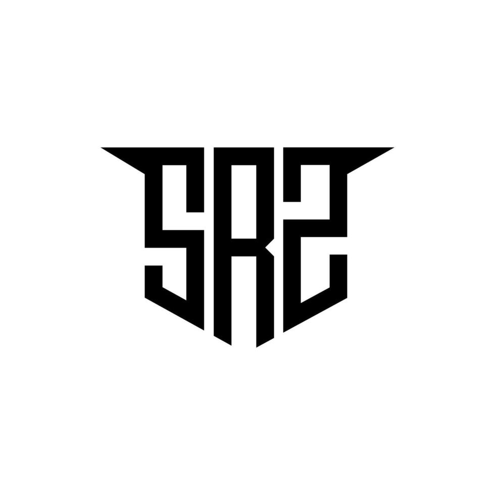 SRZ letter logo design with white background in illustrator, logo modern alphabet font overlap style, calligraphy designs for logo, Poster, Invitation, etc. vector