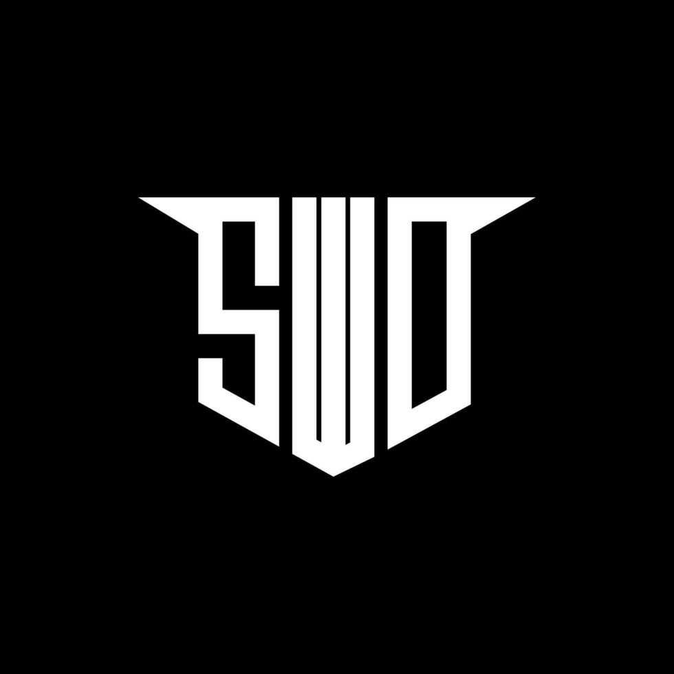 SWO letter logo design with white background in illustrator, logo modern alphabet font overlap style, calligraphy designs for logo, Poster, Invitation, etc. vector