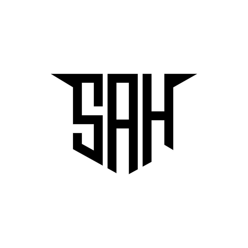 SAH letter logo design with white background in illustrator, logo modern alphabet font overlap style, calligraphy designs for logo, Poster, Invitation, etc. vector