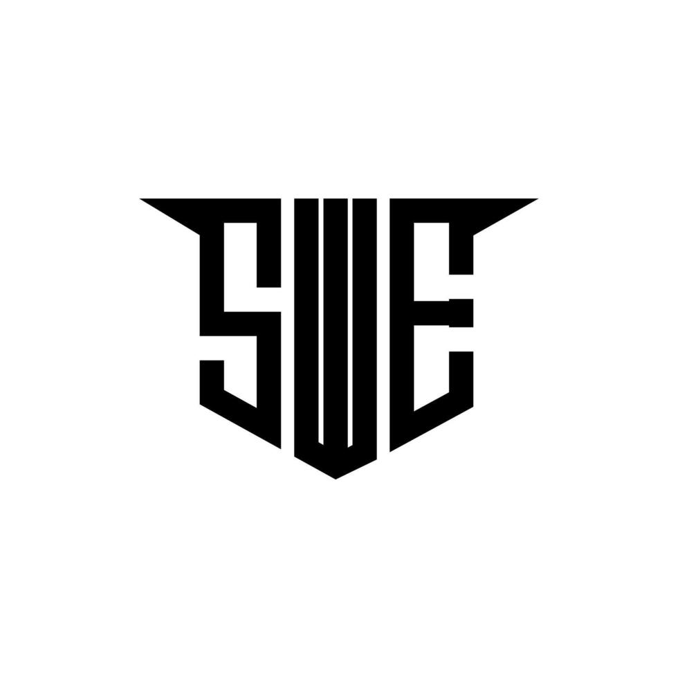 SWE letter logo design with white background in illustrator, logo modern alphabet font overlap style, calligraphy designs for logo, Poster, Invitation, etc. vector