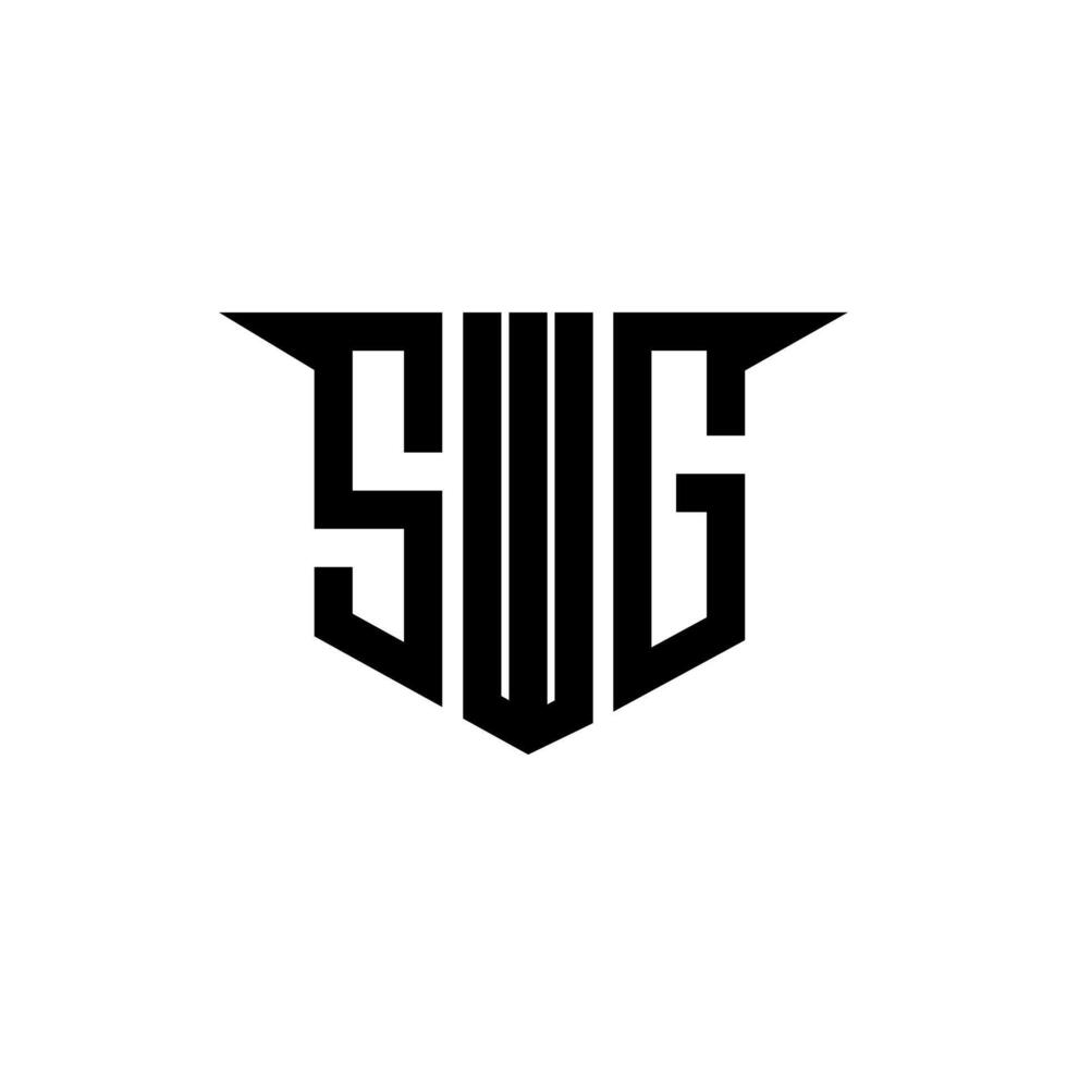 SWG letter logo design with white background in illustrator, logo modern alphabet font overlap style, calligraphy designs for logo, Poster, Invitation, etc. vector