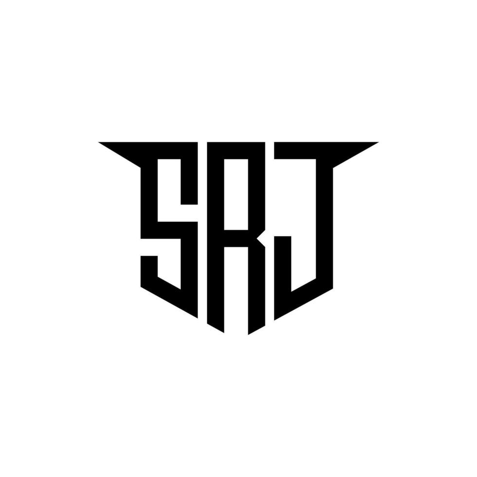 SRJ letter logo design with white background in illustrator, logo modern alphabet font overlap style, calligraphy designs for logo, Poster, Invitation, etc. vector