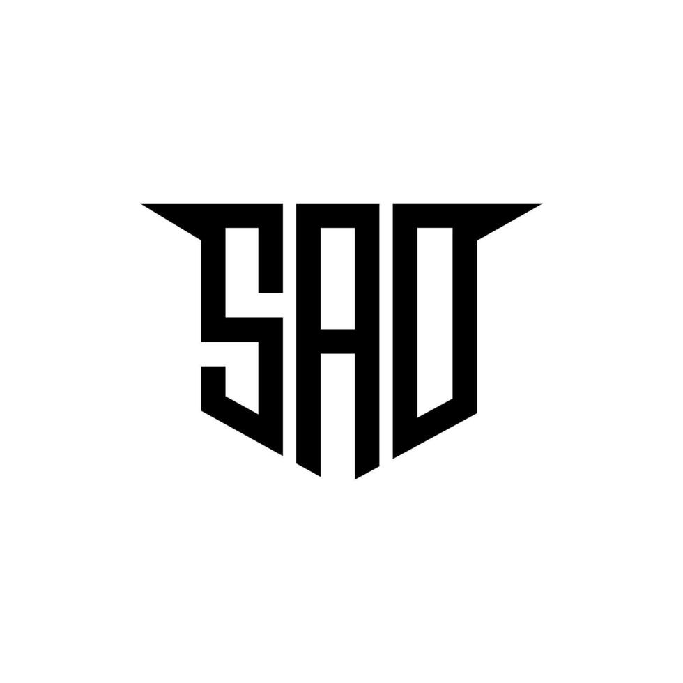 SAO letter logo design with white background in illustrator, logo modern alphabet font overlap style, calligraphy designs for logo, Poster, Invitation, etc. vector