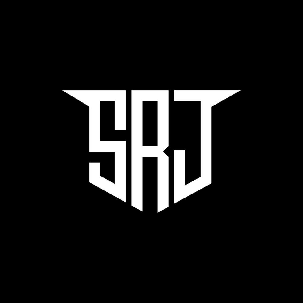 SRJ letter logo design with white background in illustrator, logo modern alphabet font overlap style, calligraphy designs for logo, Poster, Invitation, etc. vector