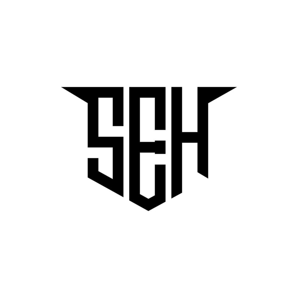 SEH letter logo design with white background in illustrator, logo modern alphabet font overlap style, calligraphy designs for logo, Poster, Invitation, etc. vector