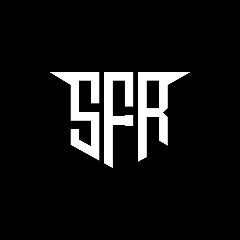 SFR letter logo design with white background in illustrator, logo modern alphabet font overlap style, calligraphy designs for logo, Poster, Invitation, etc. vector