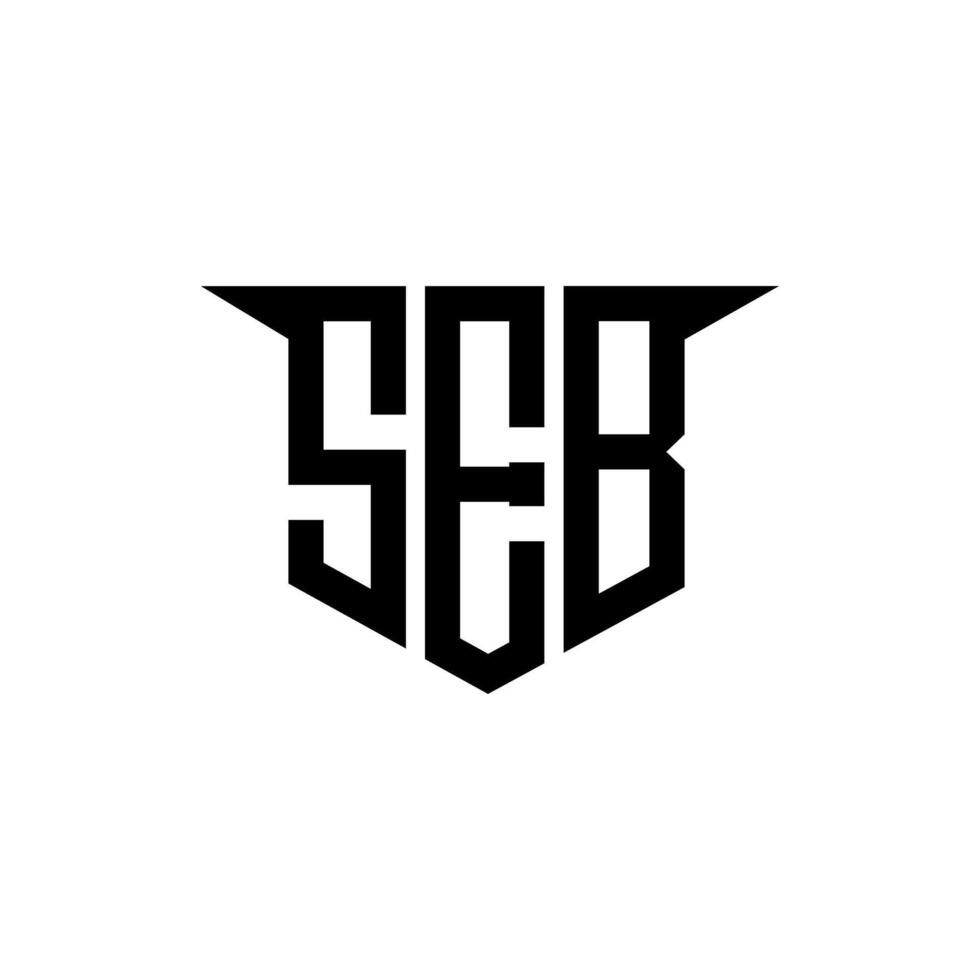 SEB letter logo design with white background in illustrator, logo modern alphabet font overlap style, calligraphy designs for logo, Poster, Invitation, etc. vector