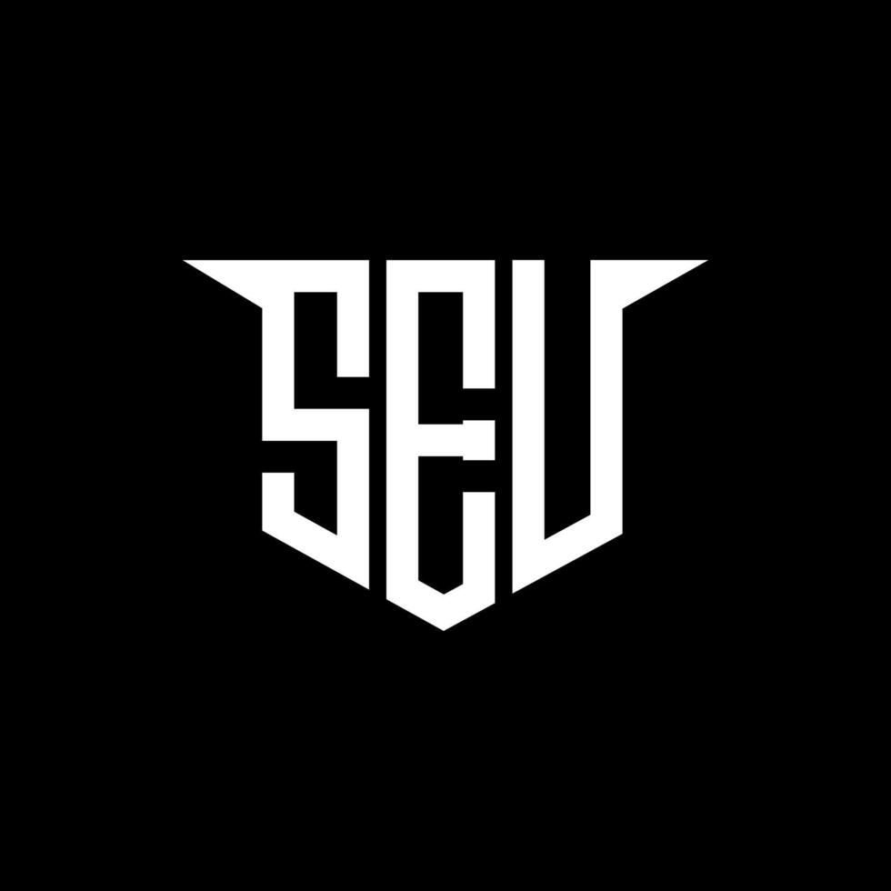 SEU letter logo design with white background in illustrator, logo modern alphabet font overlap style, calligraphy designs for logo, Poster, Invitation, etc. vector