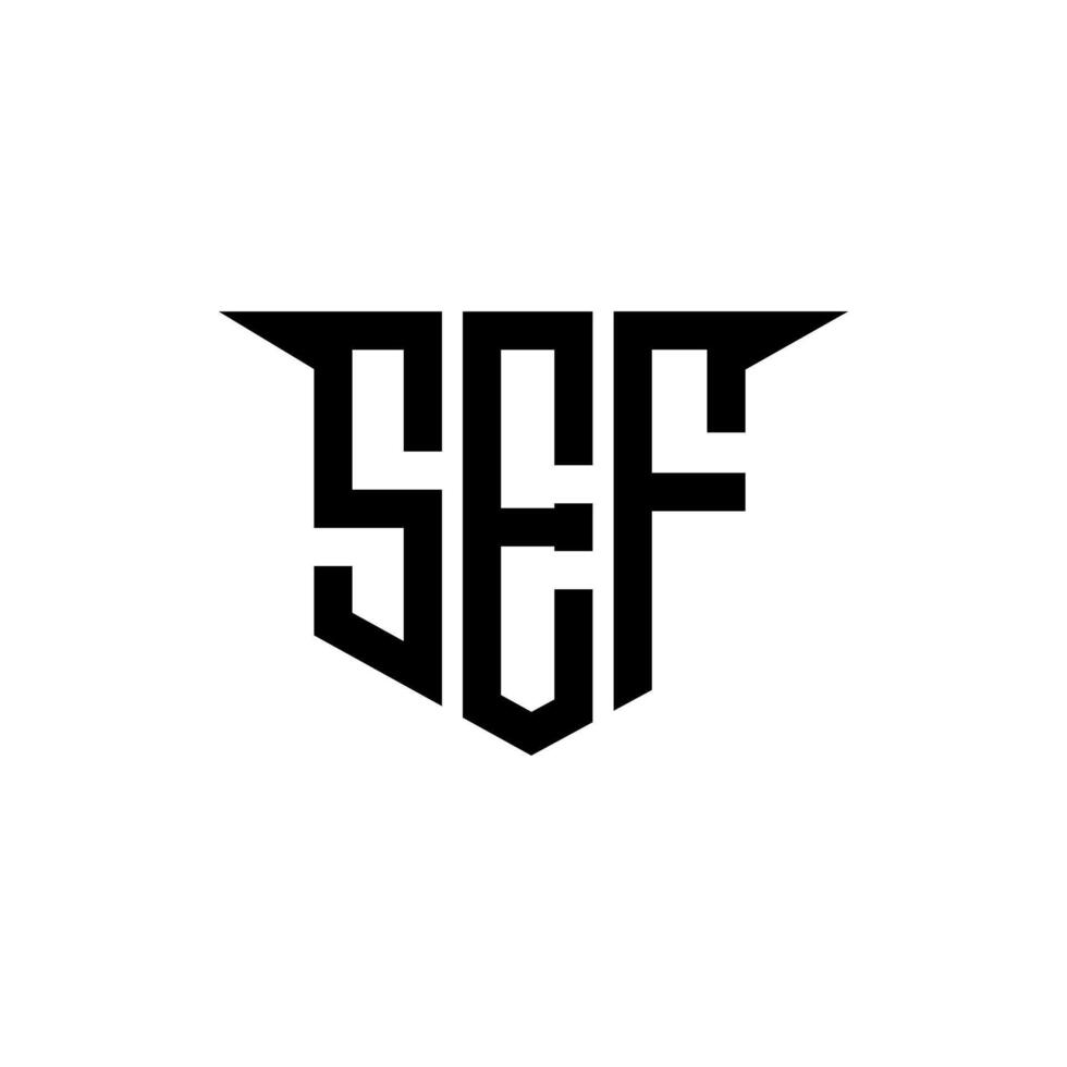 SEF letter logo design with white background in illustrator, logo modern alphabet font overlap style, calligraphy designs for logo, Poster, Invitation, etc. vector