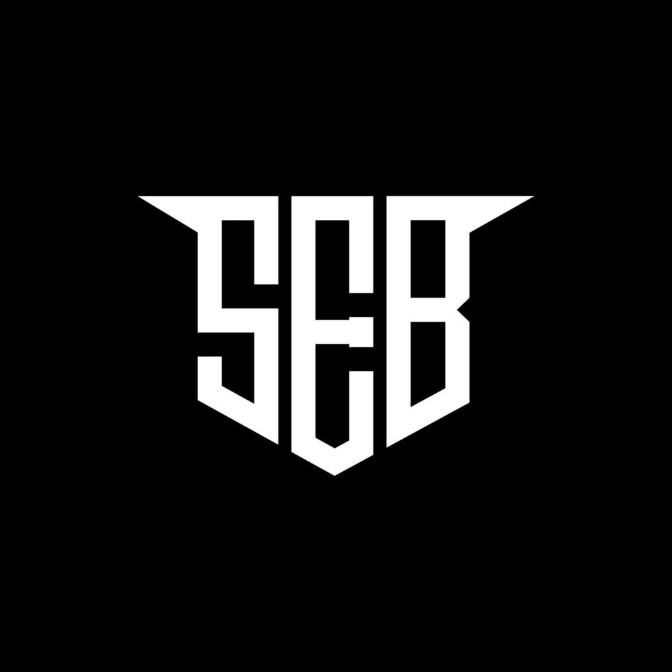 SEB letter logo design with white background in illustrator, logo modern alphabet font overlap style, calligraphy designs for logo, Poster, Invitation, etc. vector