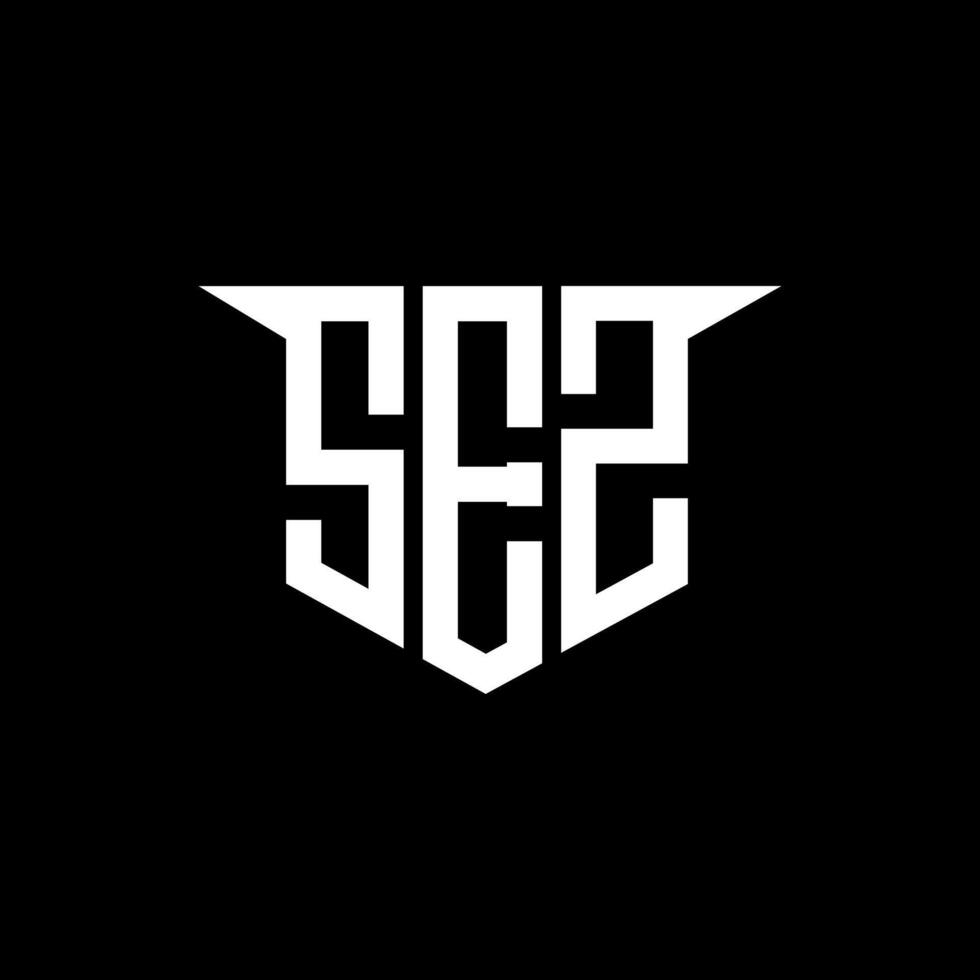 SEZ letter logo design with white background in illustrator, logo modern alphabet font overlap style, calligraphy designs for logo, Poster, Invitation, etc. vector