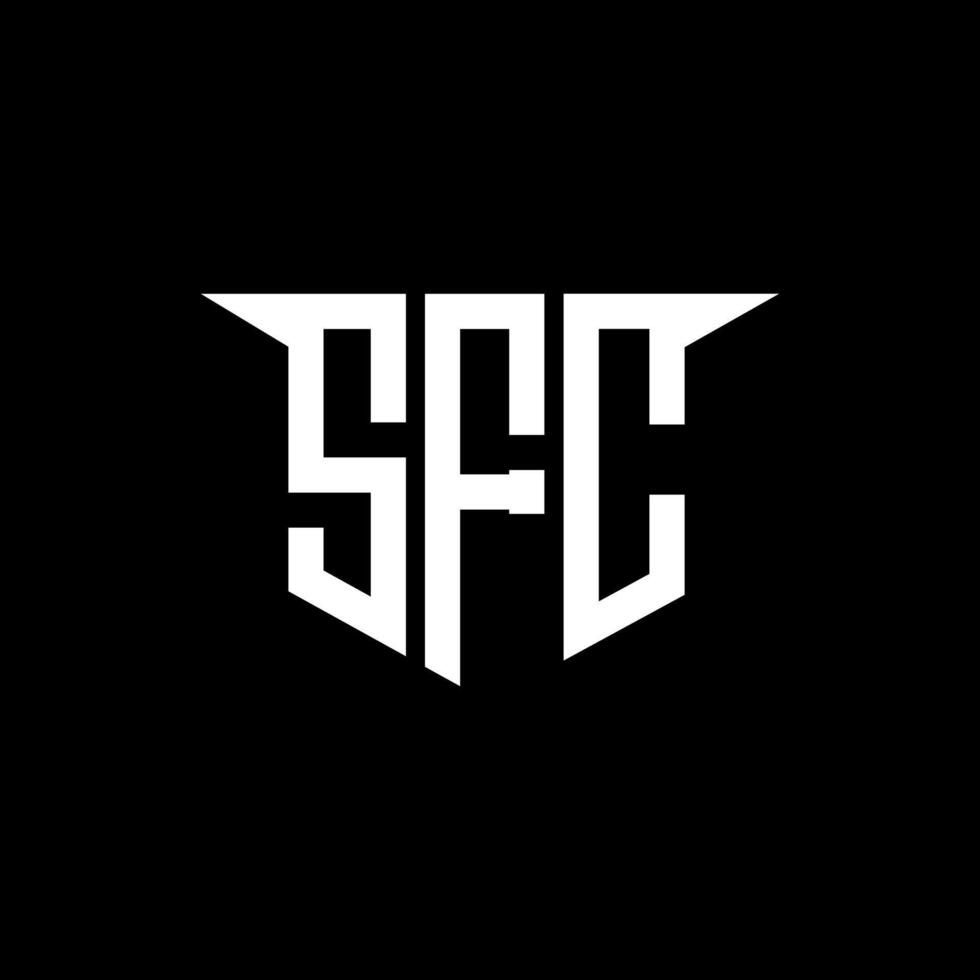 SFC letter logo design with white background in illustrator, logo modern alphabet font overlap style, calligraphy designs for logo, Poster, Invitation, etc. vector