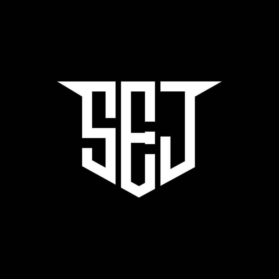 SEJ letter logo design with white background in illustrator, logo modern alphabet font overlap style, calligraphy designs for logo, Poster, Invitation, etc. vector