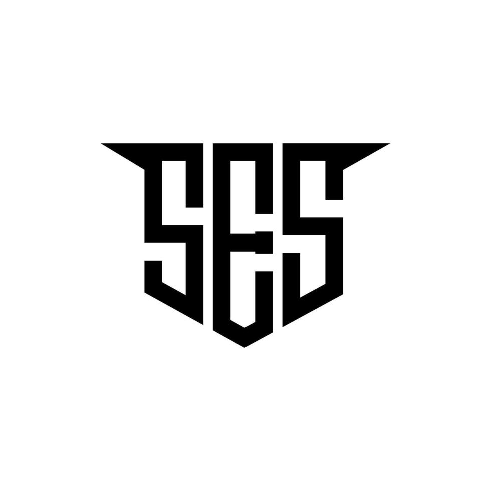 SES letter logo design with white background in illustrator, logo modern alphabet font overlap style, calligraphy designs for logo, Poster, Invitation, etc. vector