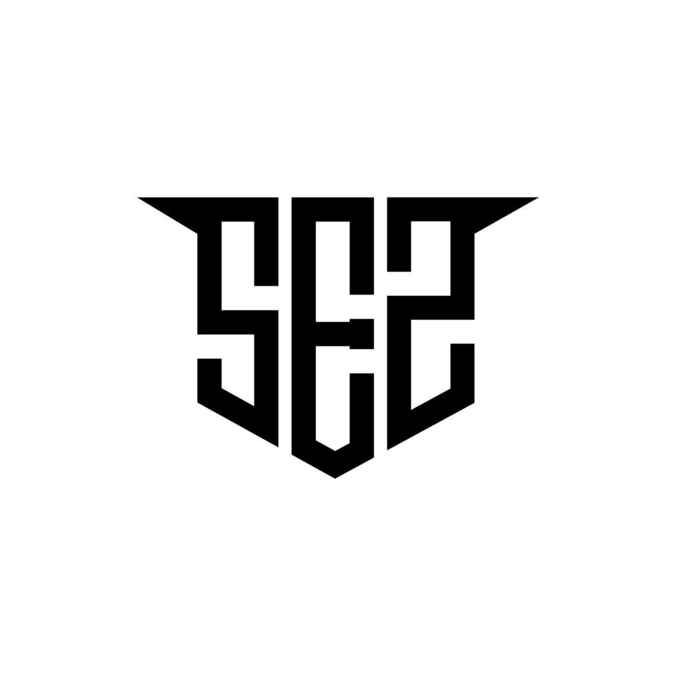 SEZ letter logo design with white background in illustrator, logo modern alphabet font overlap style, calligraphy designs for logo, Poster, Invitation, etc. vector