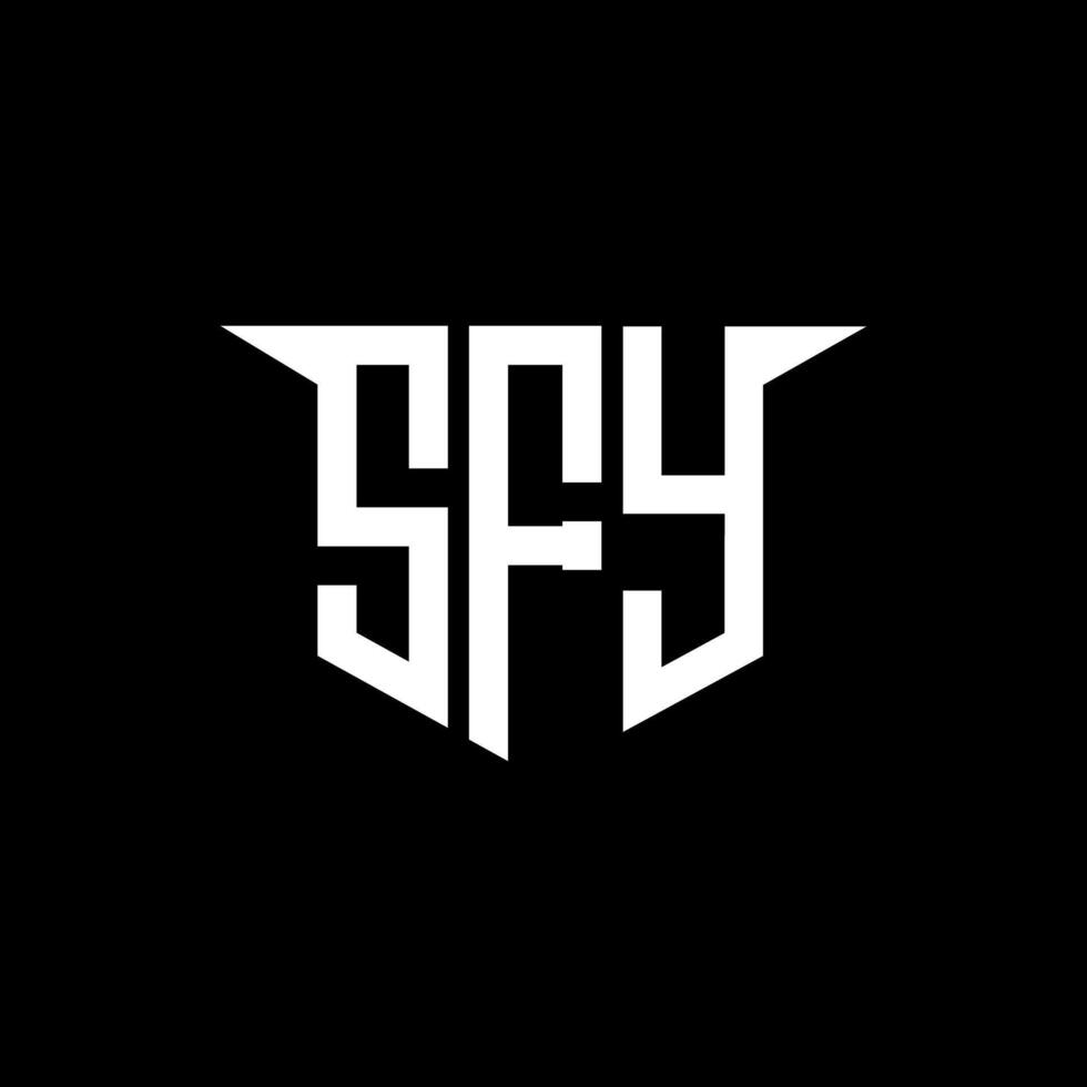 SFY letter logo design with white background in illustrator, logo modern alphabet font overlap style, calligraphy designs for logo, Poster, Invitation, etc. vector
