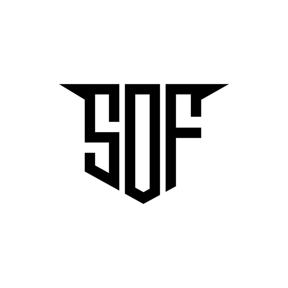 SDF letter logo design with white background in illustrator, logo modern alphabet font overlap style, calligraphy designs for logo, Poster, Invitation, etc. vector