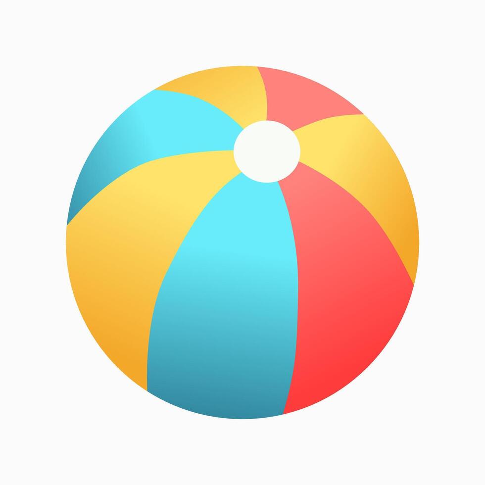 Simple Illustration of Children's Ball with Gradient Colors vector