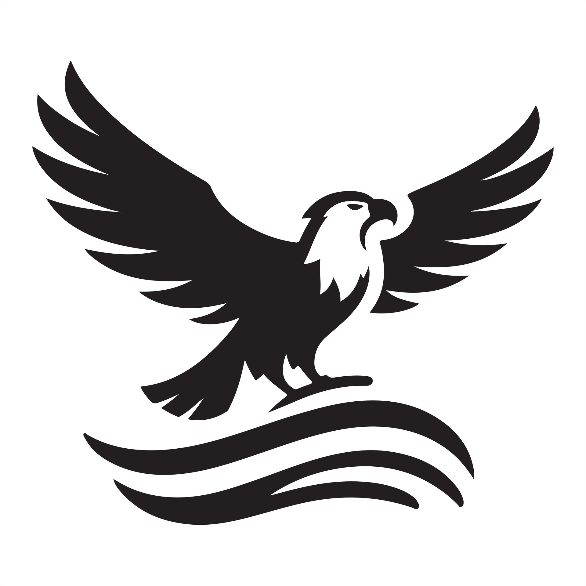 Black illustration of a bird 50614446 Vector Art at Vecteezy