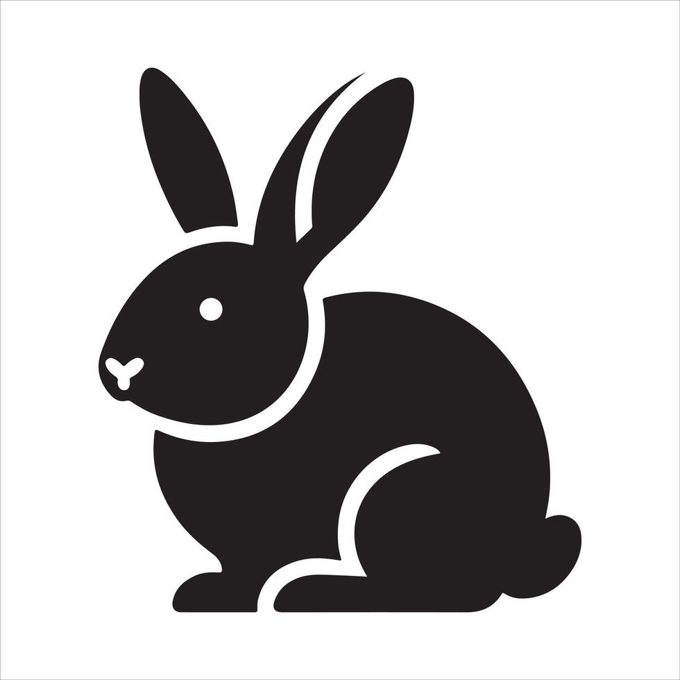 Flemish giant silhouette graphic of a rabbit vector