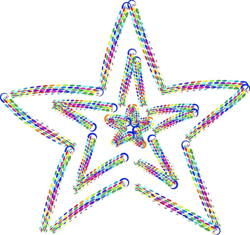 abstract illustration of a stylized figure of a star vector
