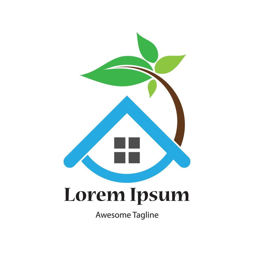 Home natural logo design vector