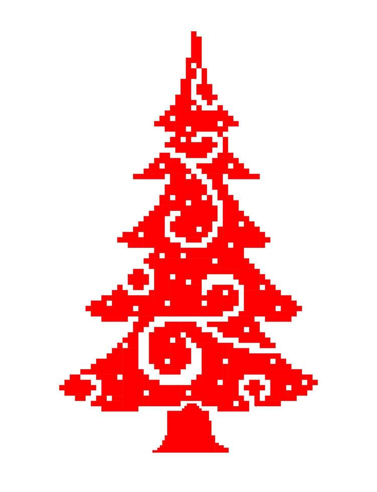 Christmas tree illustration, suitable for decoration and decoration, Christmas wallpaper, curtains, fabric, background, embroidery, embroidery and various Christmas prints. vector