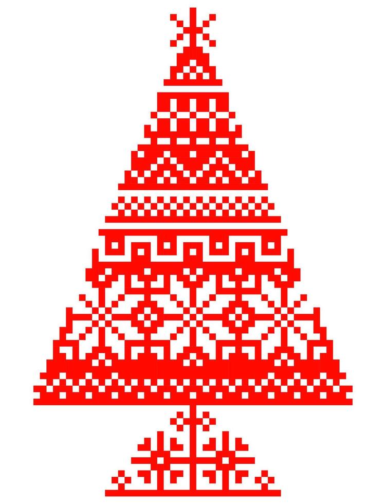 Christmas tree pattern illustrations for decoration and decoration, Christmas wallpaper, curtains, fabrics, backgrounds, embroidery, embroidery and various Christmas prints. vector