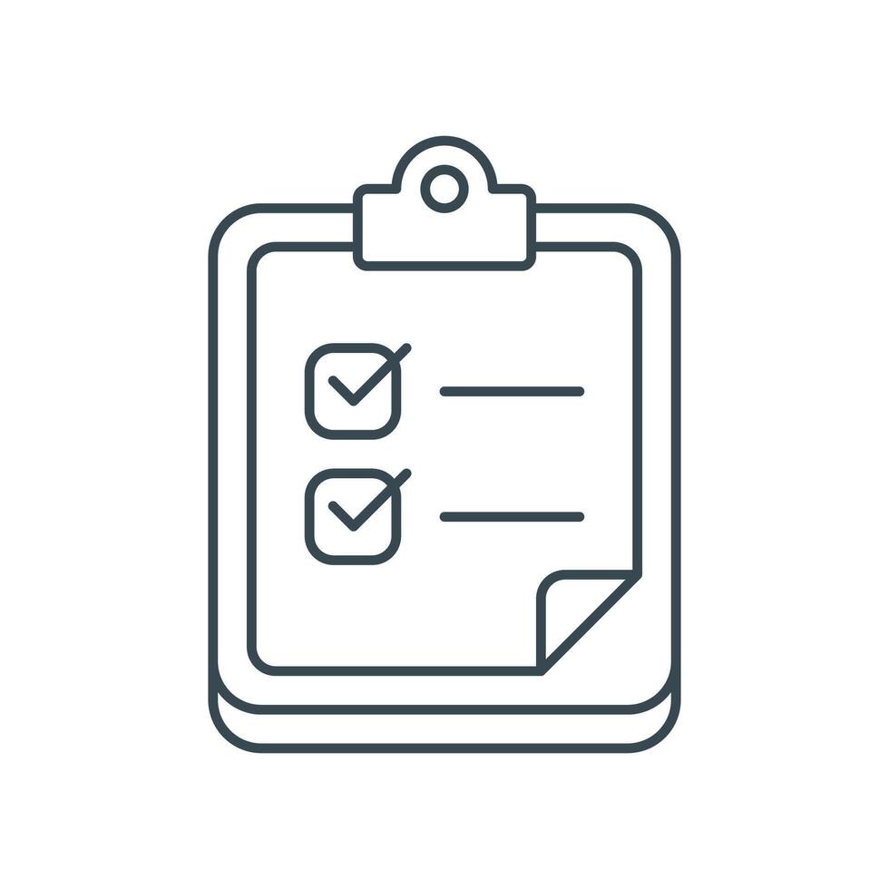 flat icon line Checklist EPS file vector