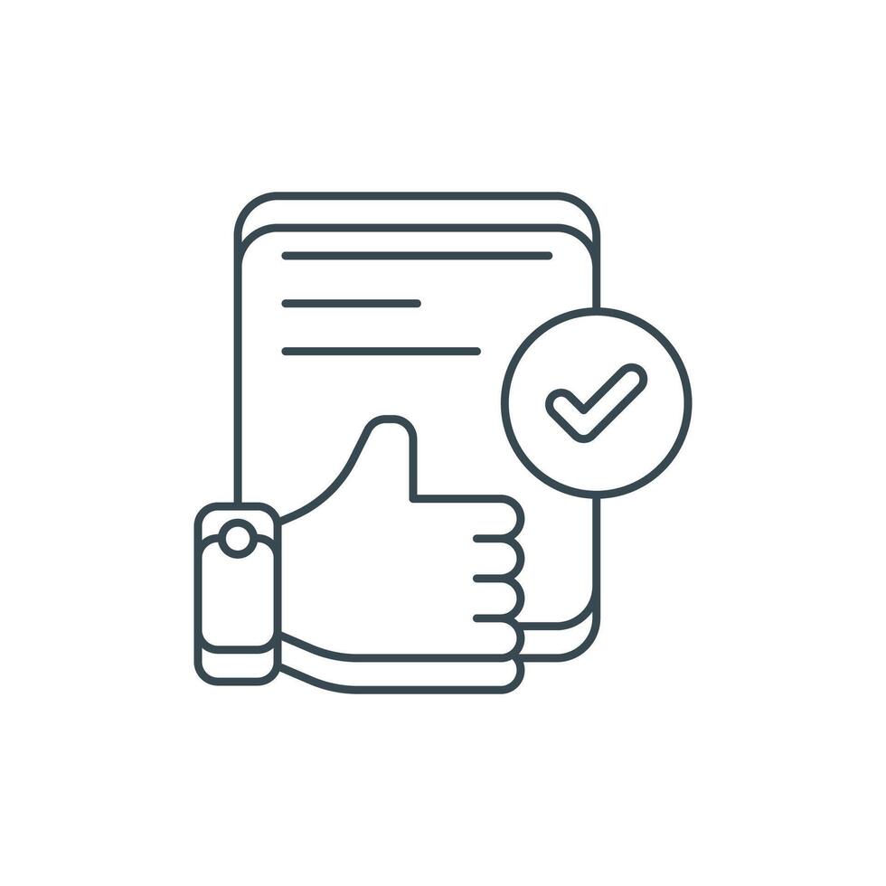 flat icon line Positive Review EPS file vector
