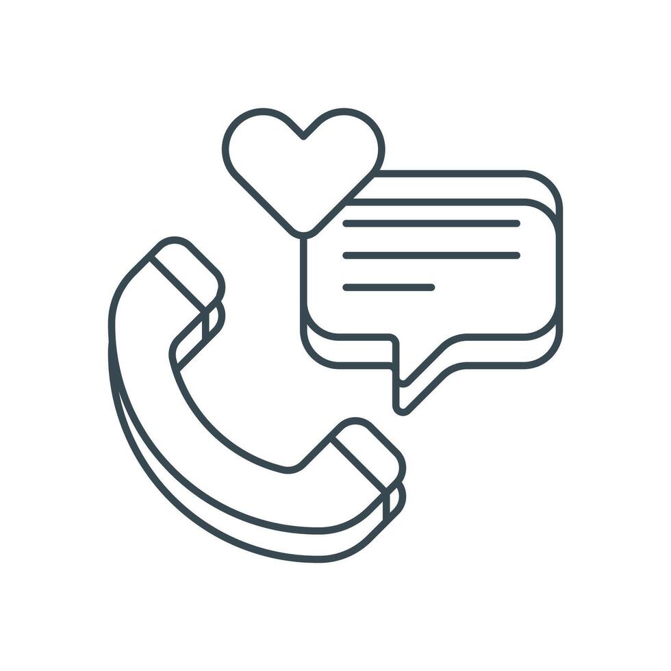 Flat Icon Line Phone Survey EPS File vector