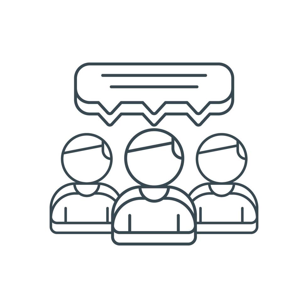 flat icon line Group Feedback EPS file vector