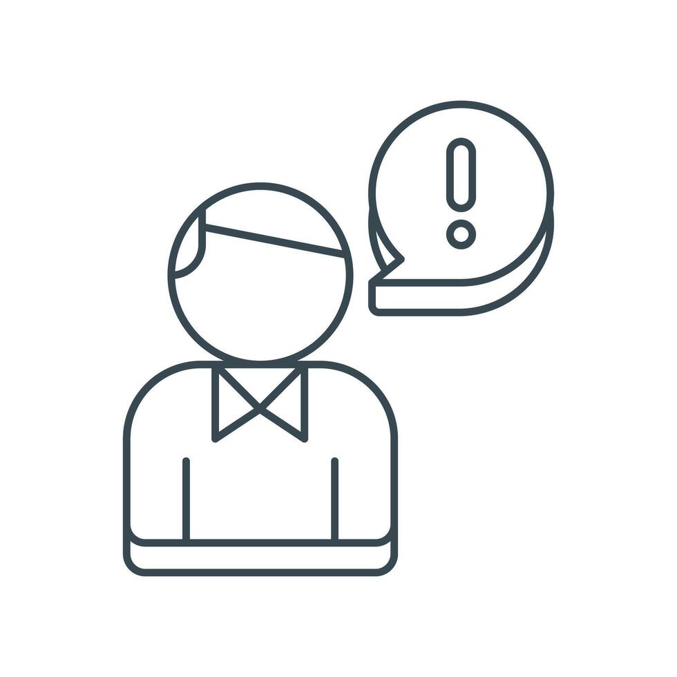 flat icon line Error Report EPS file vector