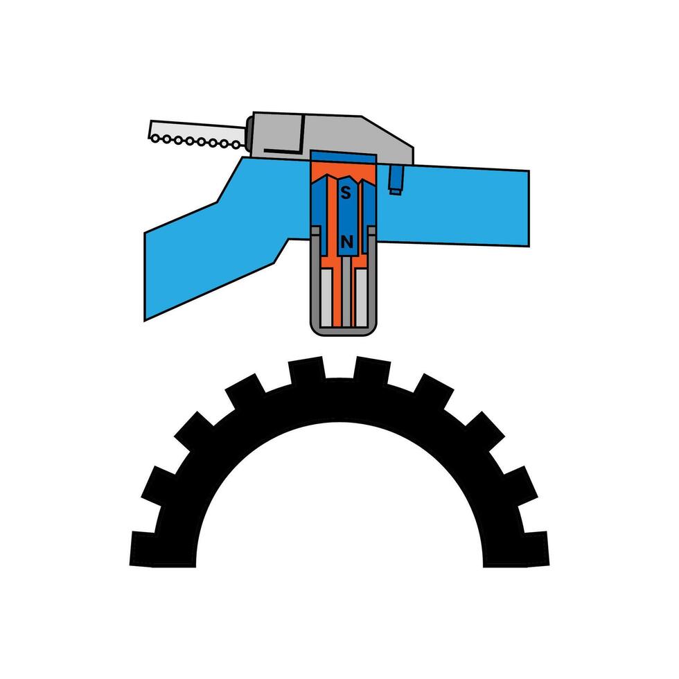 Illustration of a cross section system circuit in an EPS File car tire vector