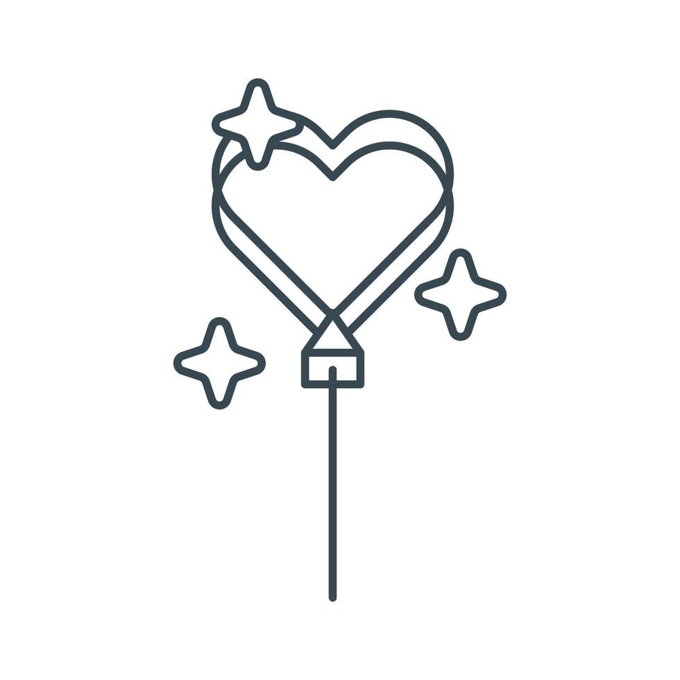 flat icon line Balloons Hearth EPS file vector