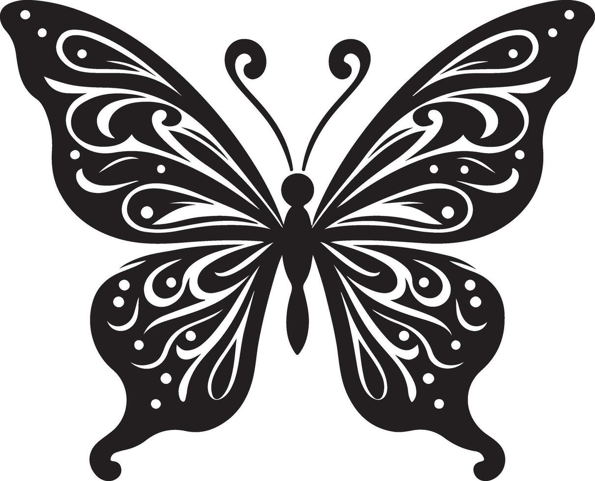 Flutter in Silence Butterfly Silhouettes Collection vector