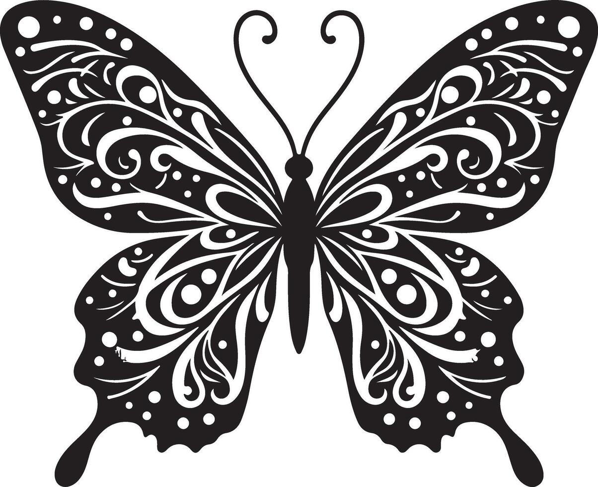 Mystical Wings Butterfly Silhouette Illustrations vector