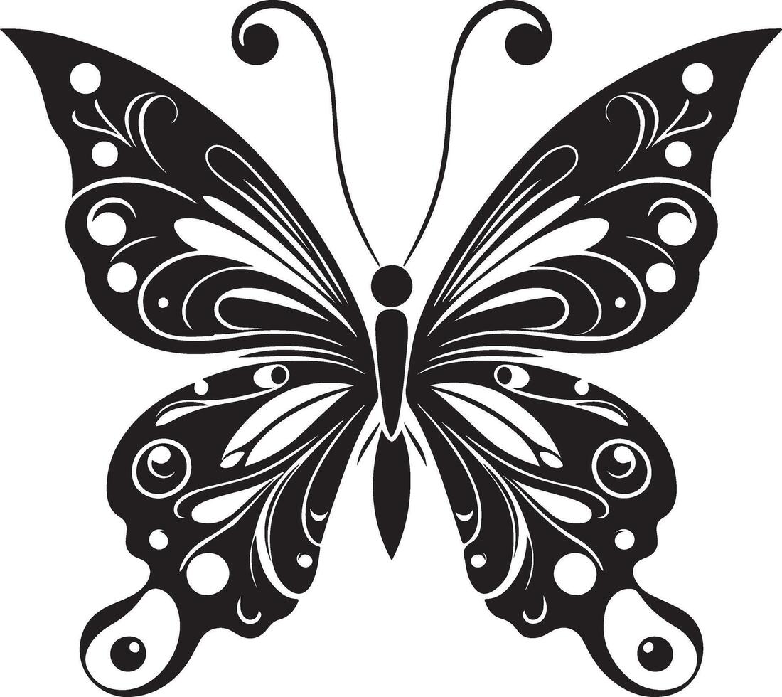 Winged Shadows Butterfly Silhouette Series vector