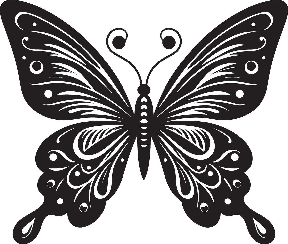 Whispering Wings Butterfly Silhouette Designs vector