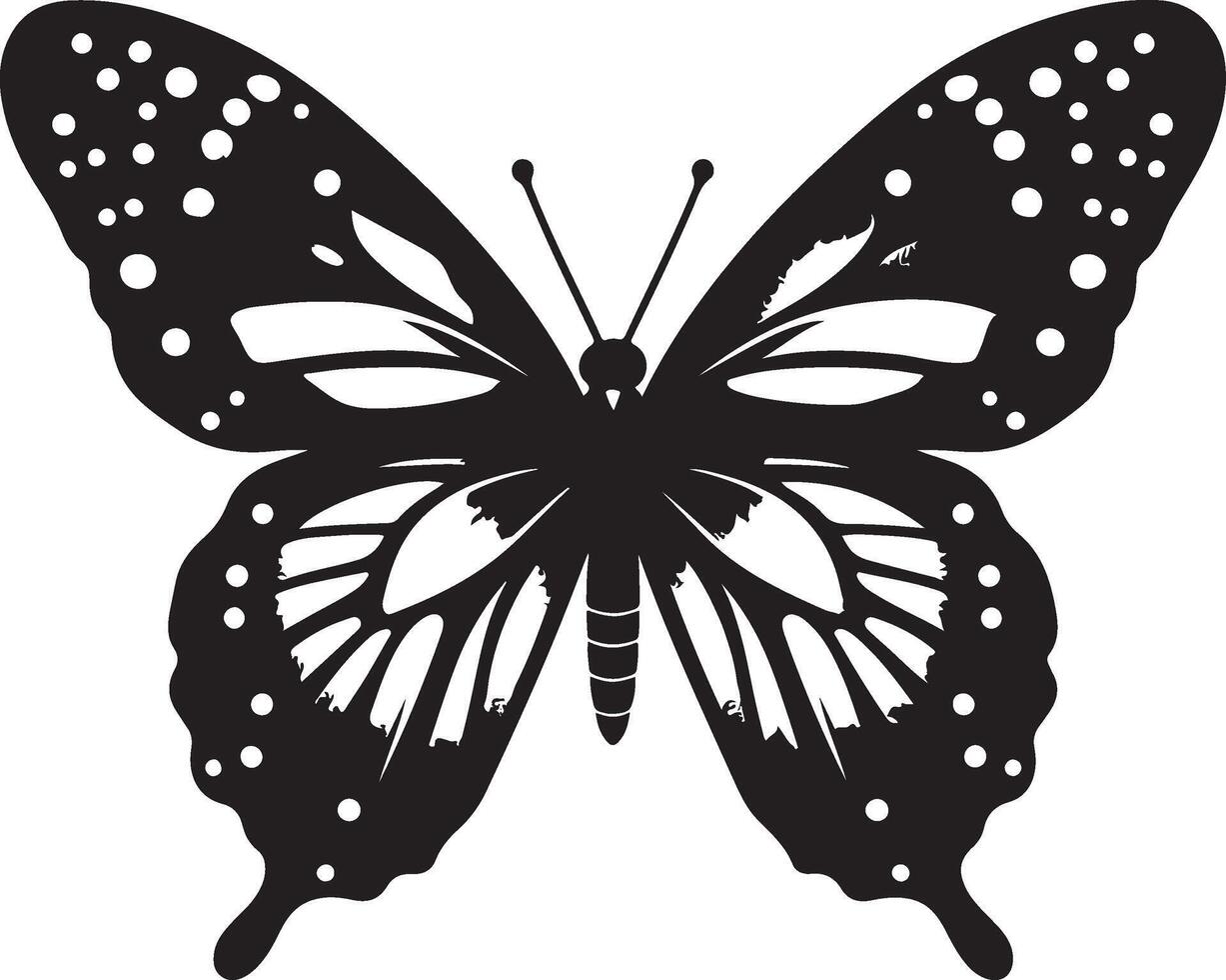 Winged Grace Butterfly Silhouette Collection vector