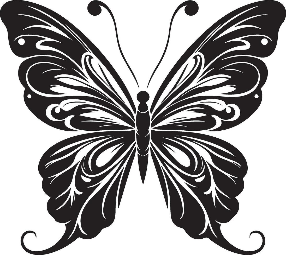 Ethereal Wings Butterfly Silhouette Art vector