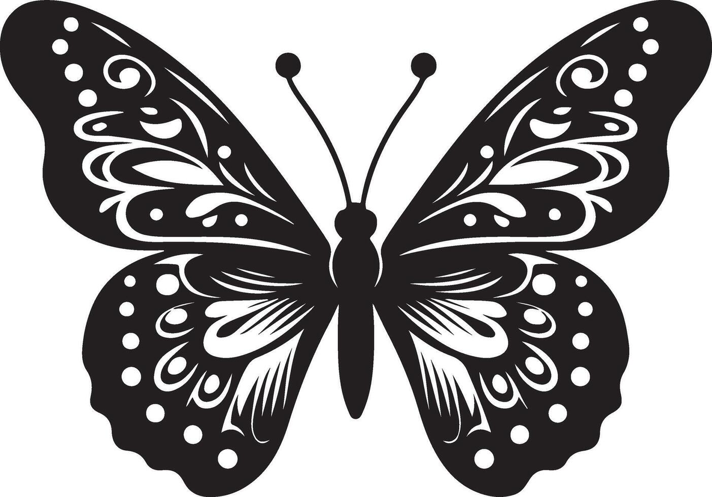 Silent Flutter Butterfly Silhouette Collection vector