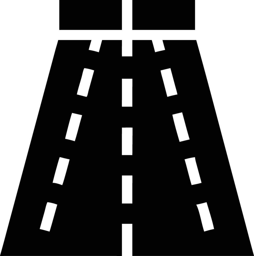 A black and white road with a cross on it vector