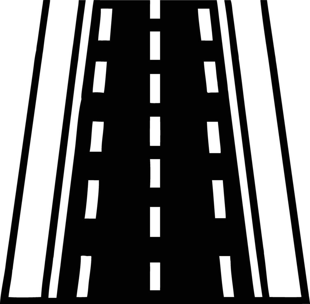 An image of a road with a white line vector