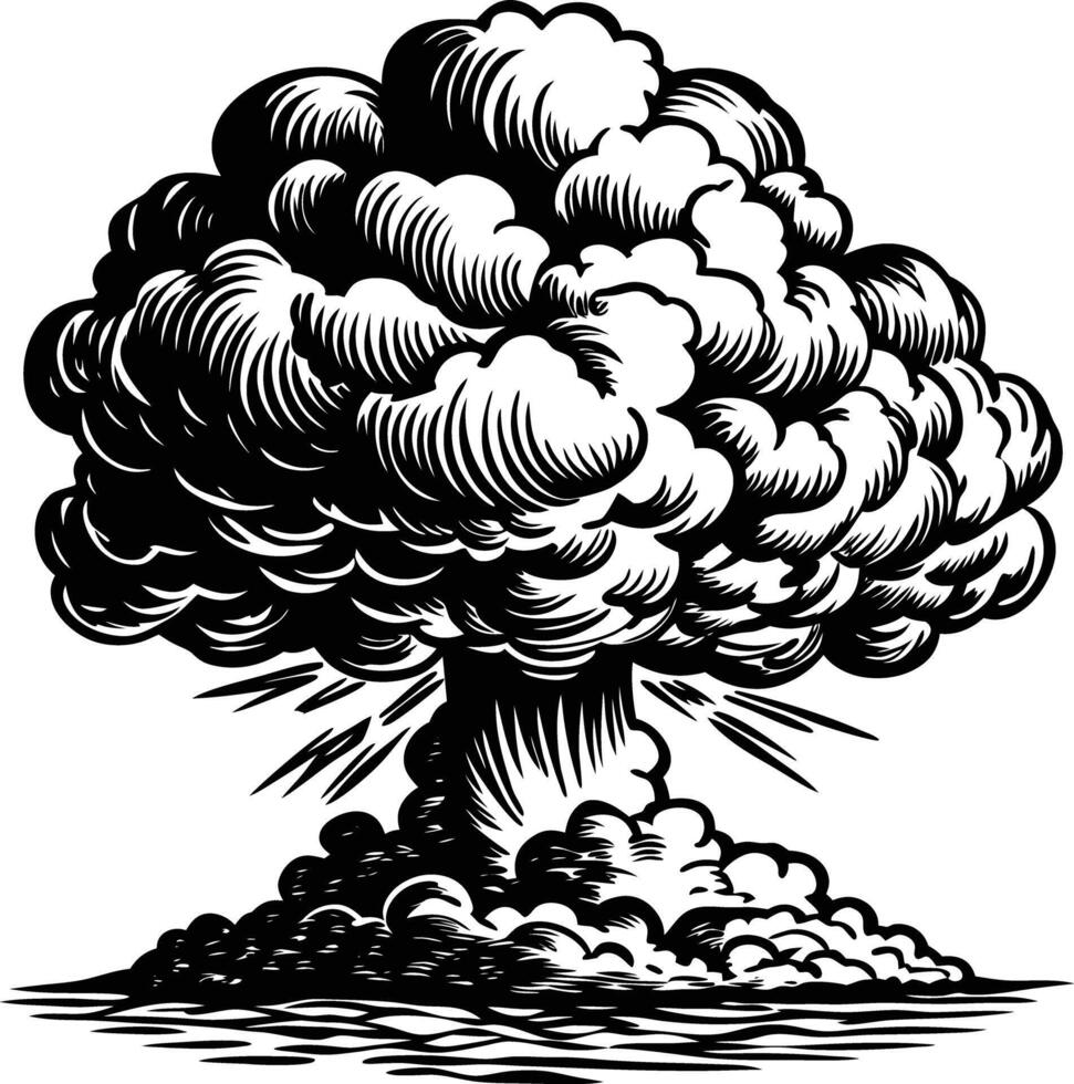 An illustration of a nuclear explosion vector