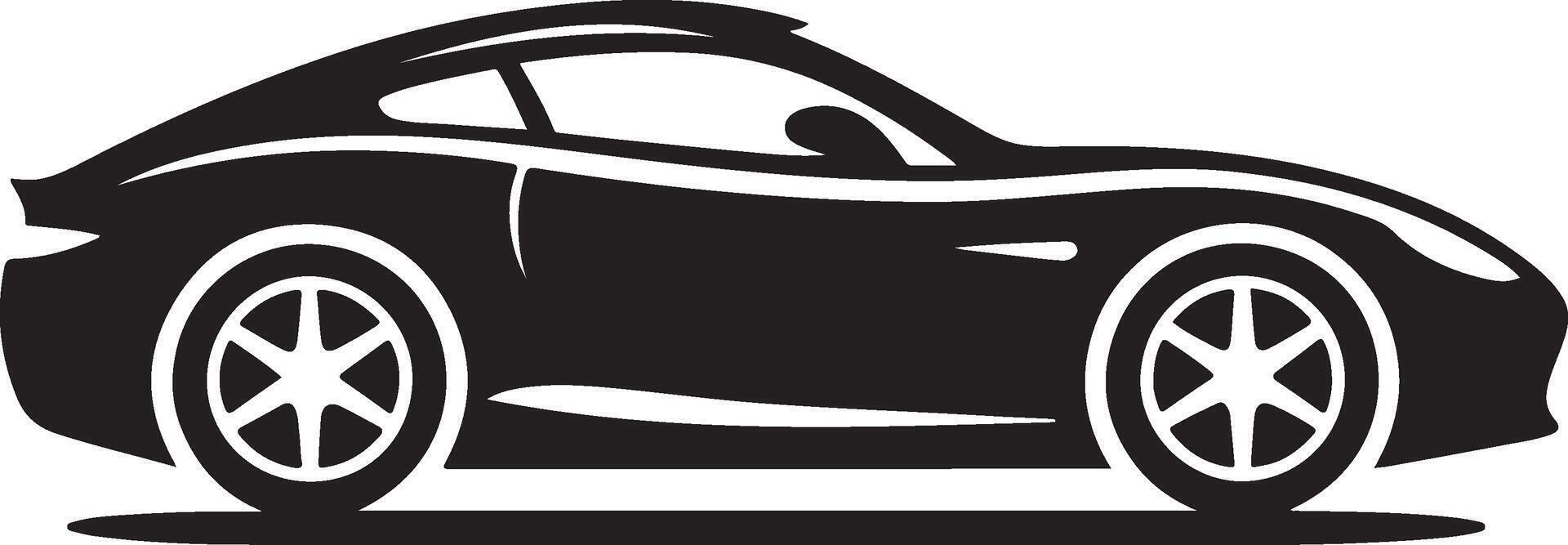 Coupe Car Silhouette Vectors Illustrations High-Quality Automotive Design