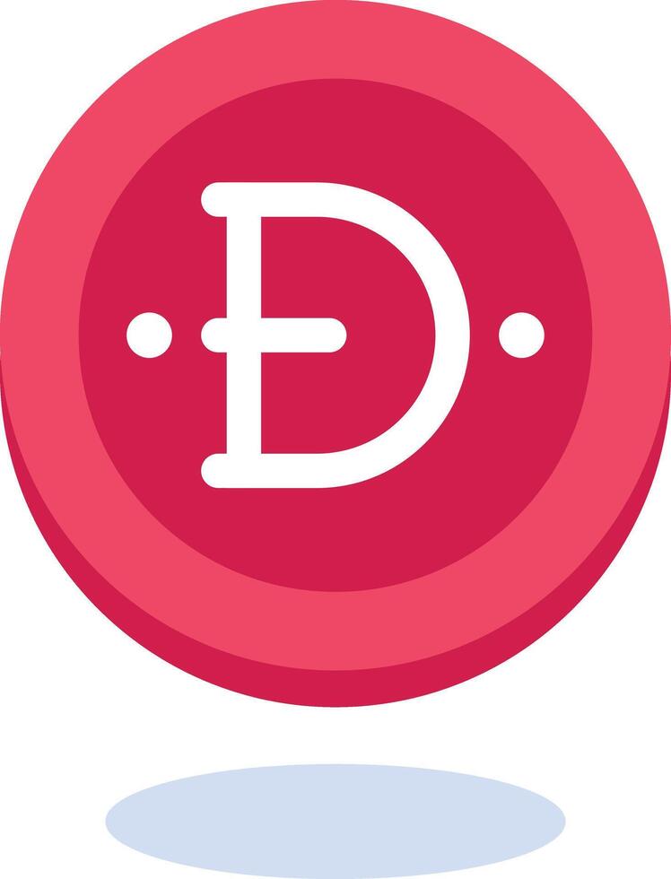 Doge Currency Flat Icon vector
