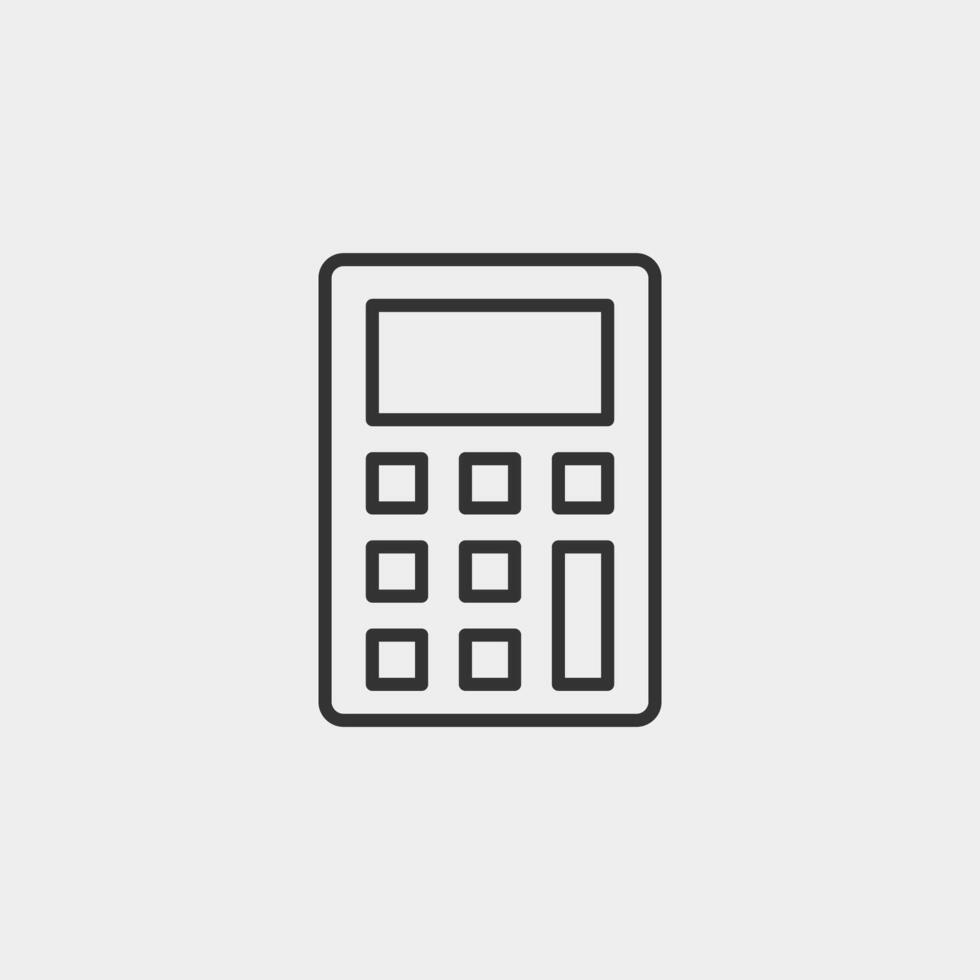 Calculation liner icon. Learning icon for web and mobile app. vector