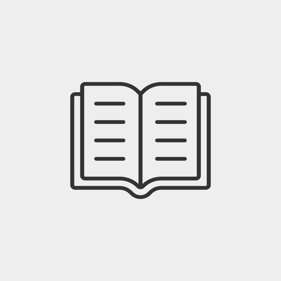 Book liner icon. Learning icon for web and mobile app. vector